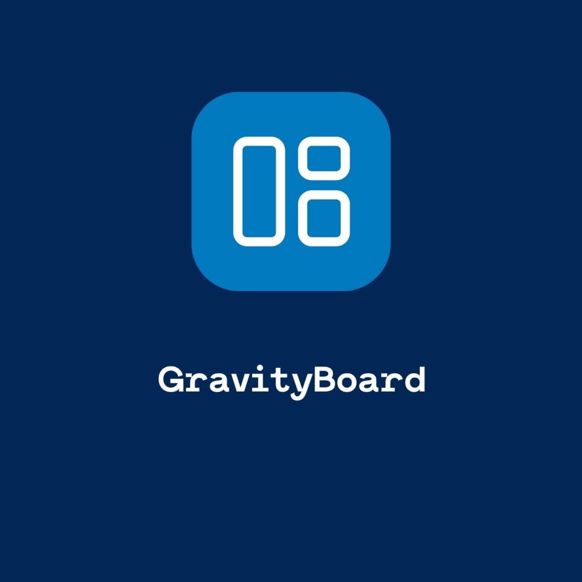 Screenshot of GravityBoard interface