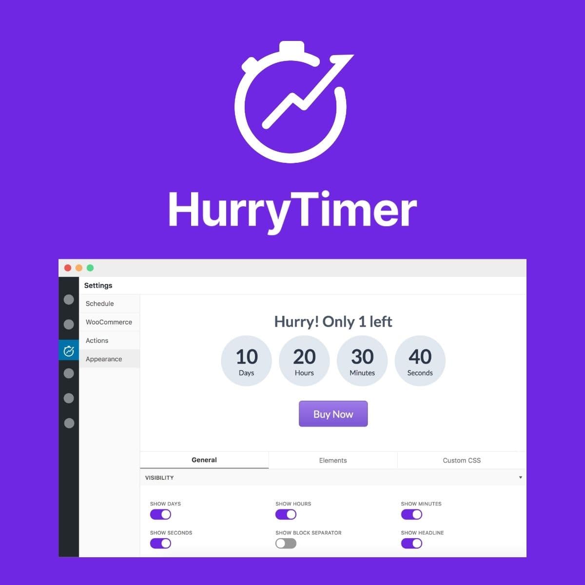 Screenshot of HurryTimer PRO interface