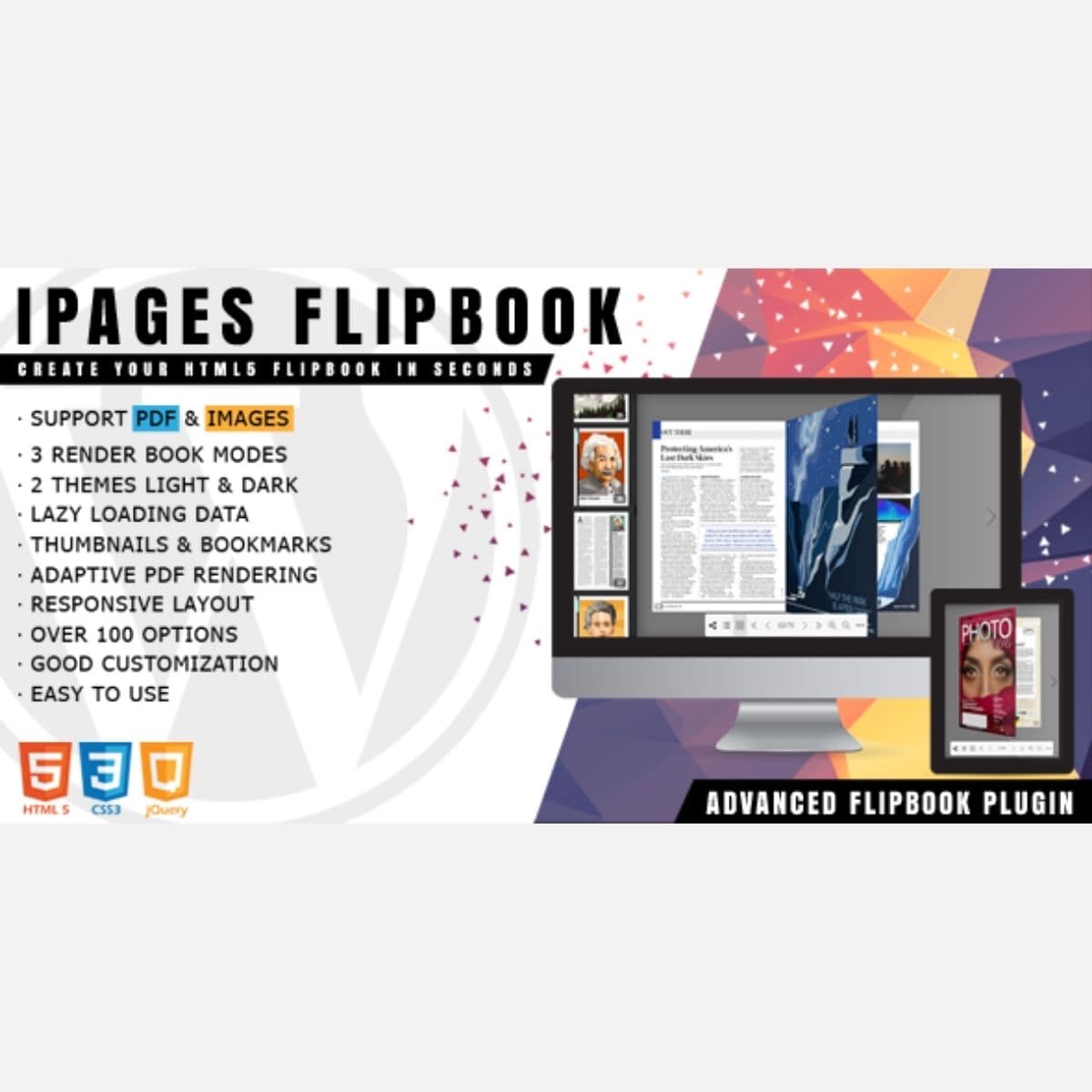 iPages - FlipBook Image & PDF Viewer WordPress کے لیے