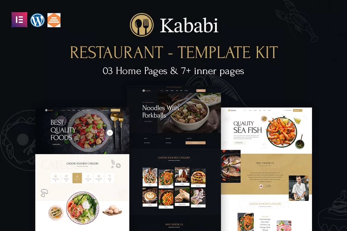 Kababi - Restaurant Elementor-Vorlagenpaket 