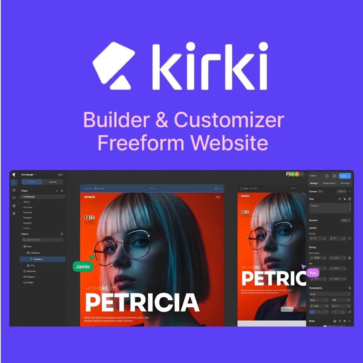 Screenshot of Kirki Pro interface