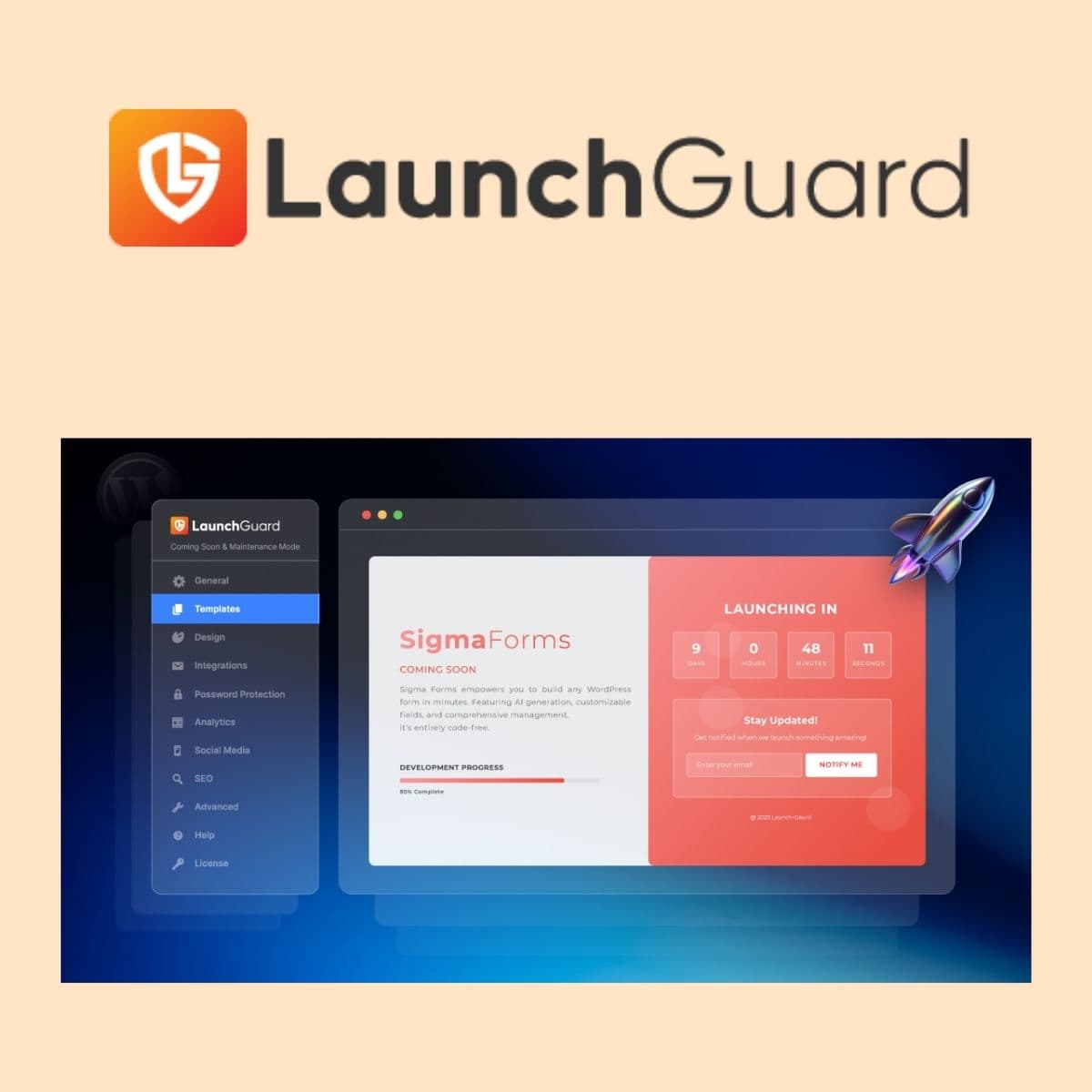 Screenshot of LaunchGuard Pro interface