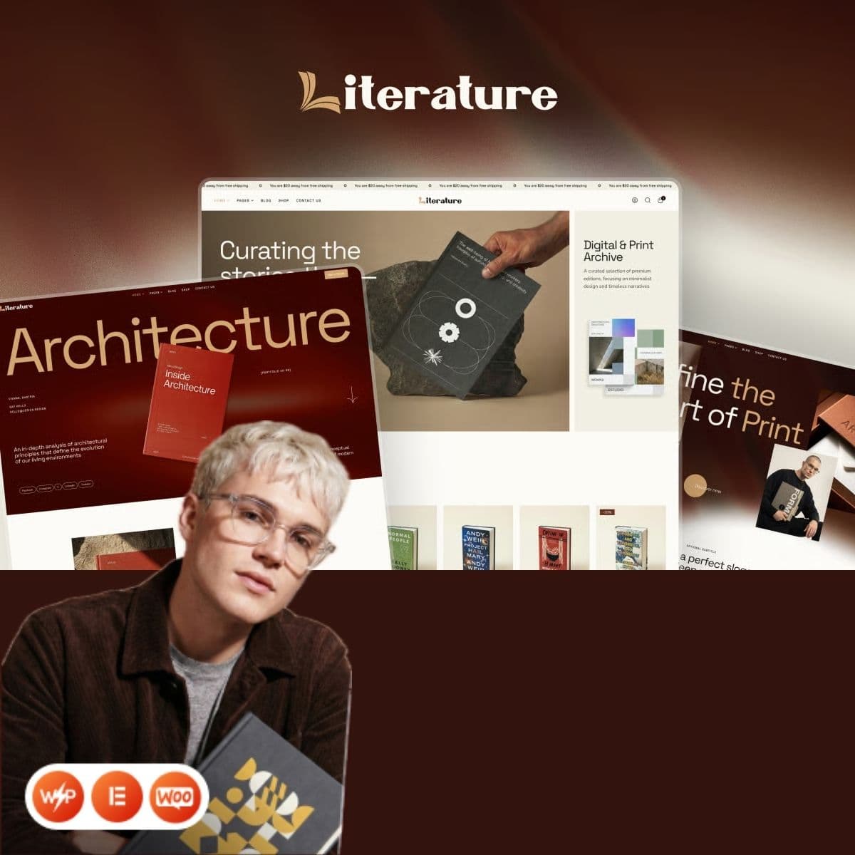 Screenshot of Literature interface