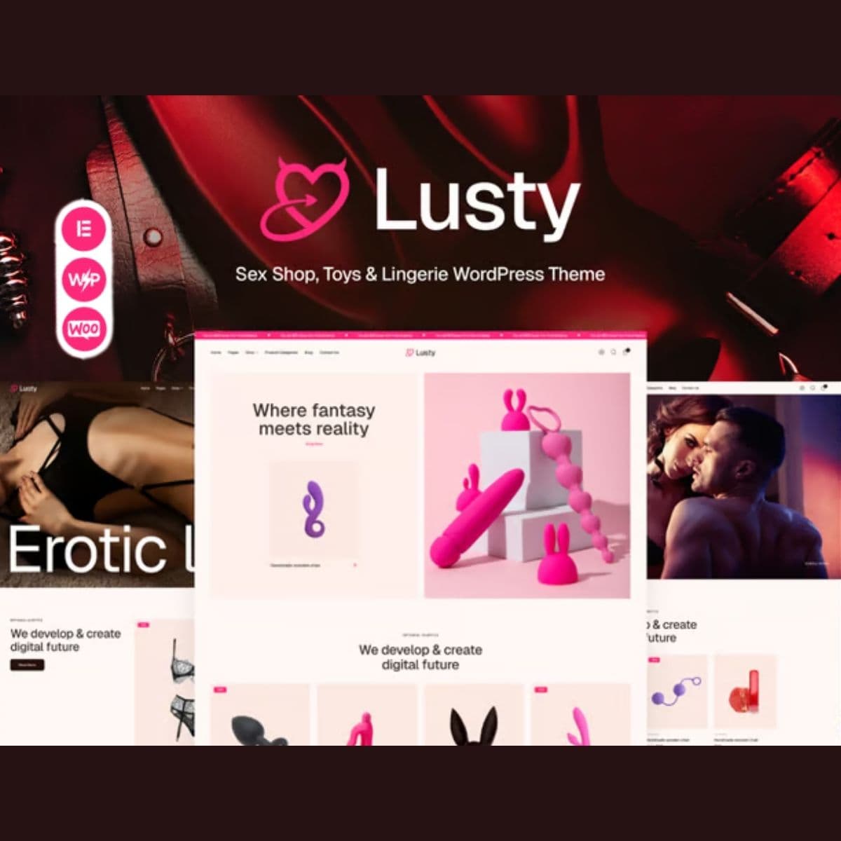 Screenshot of Lusty interface