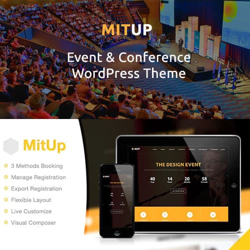 MitUp - حدث & Conference قالب ووردبريس