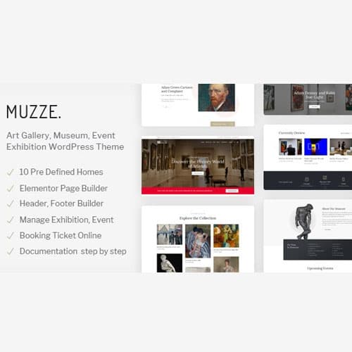 Muzze - Museum Art 갤러리 Exhibition 워드프레스 테마