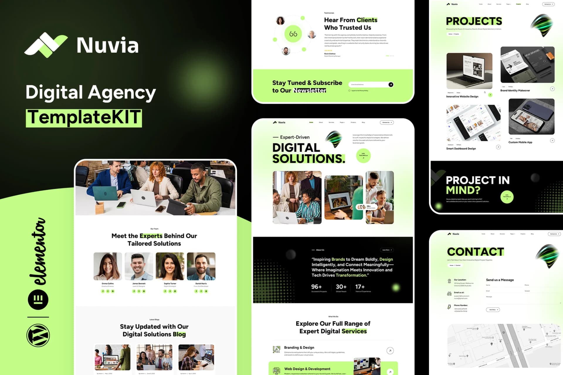 Nuvia - Digital Agency Elementor Template Kit 