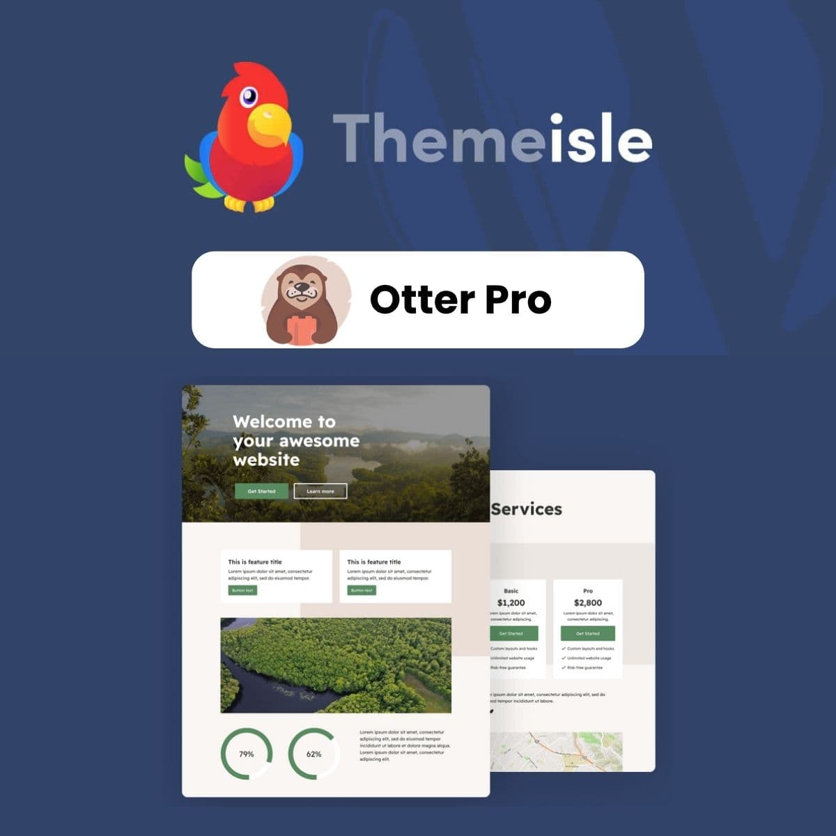 Screenshot of ThemeIsle Otter Pro interface