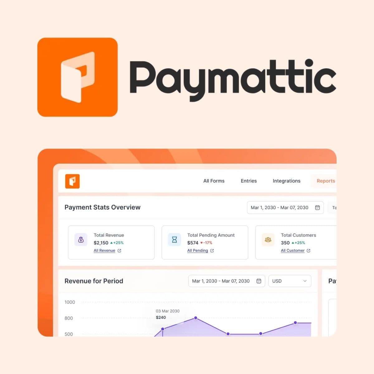Screenshot of Paymattic Pro interface
