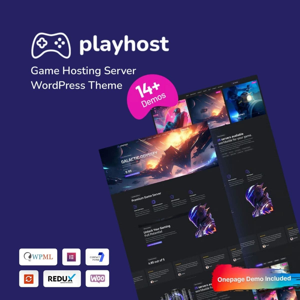 Screenshot of Playhost interface