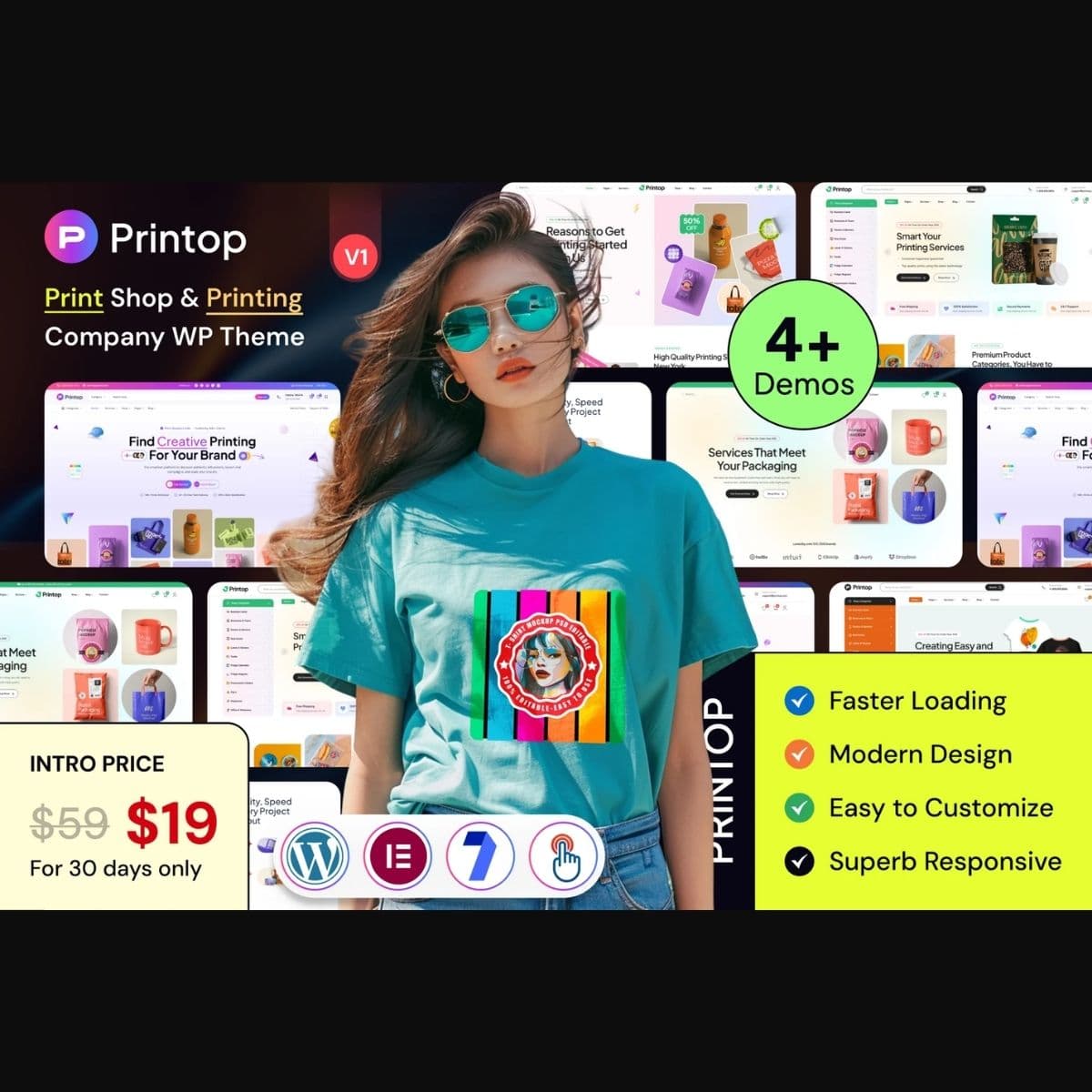 Screenshot of Printop interface