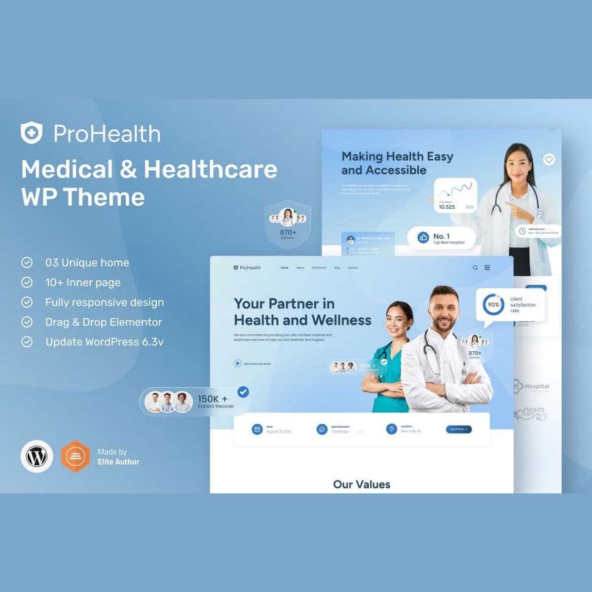 Screenshot of ProHealth interface