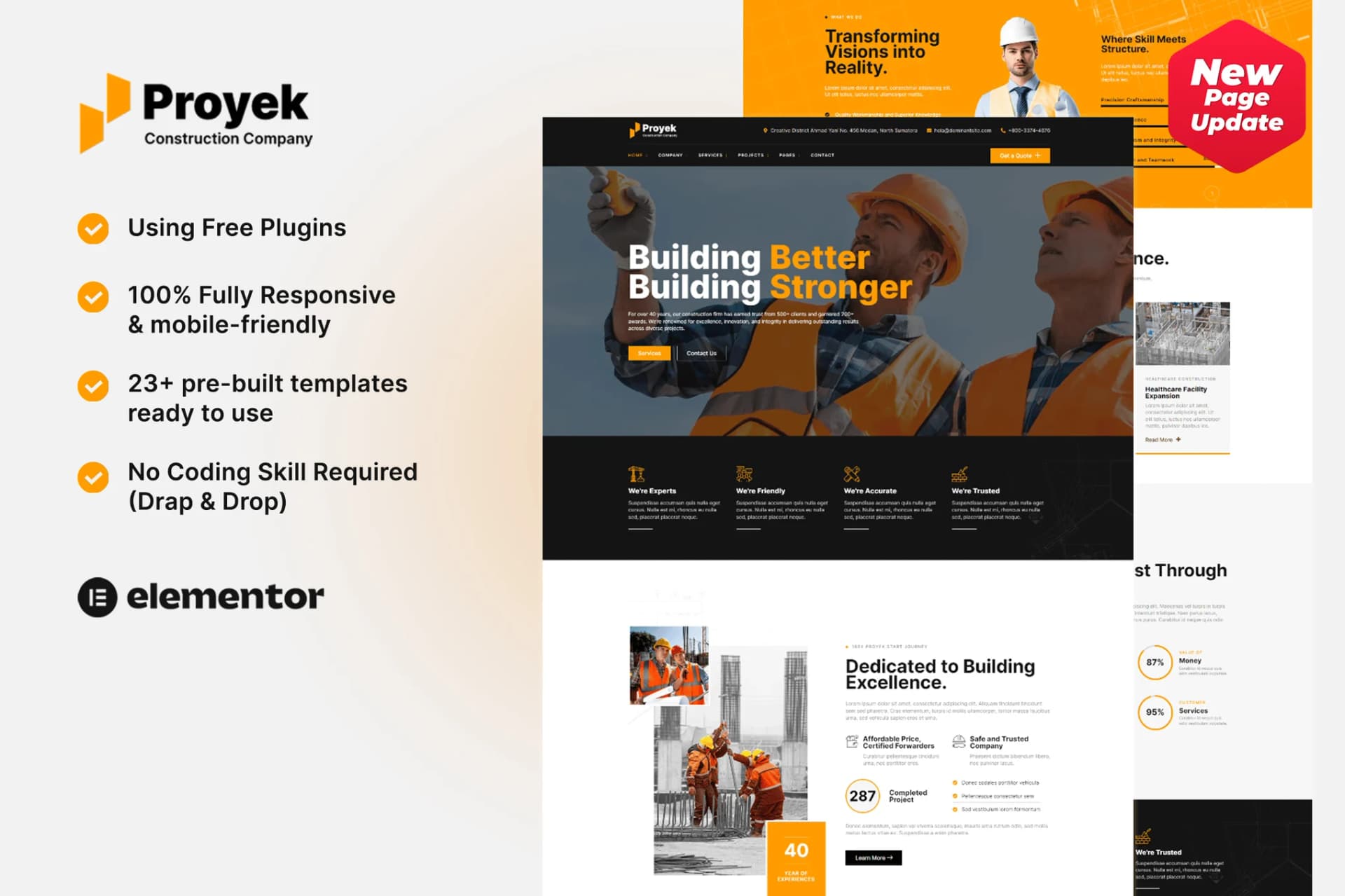 Screenshot of Proyek interface