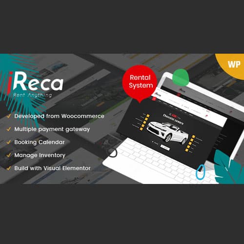 Ireca - Car Rental Boat, Bike, Vehicle, ปฏิทิน ธีม WordPress