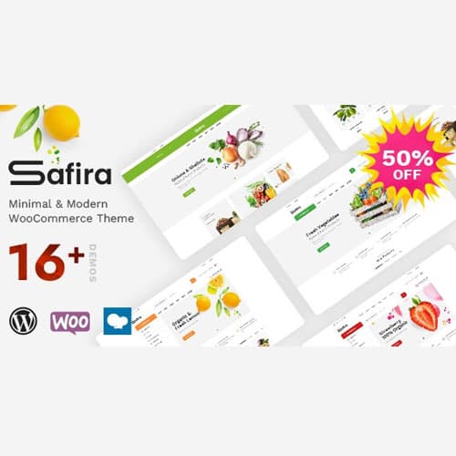 Safira - Food & Organic WooCommerce WordPress-thema