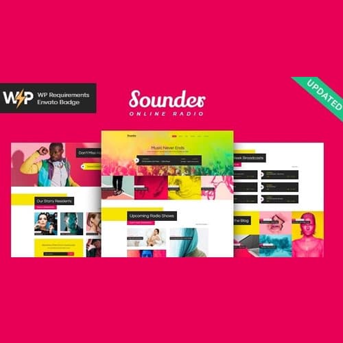 Sounder | Online Internet Radio Station 워드프레스 테마 + RTL