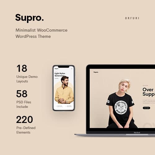 Supro - Minimalist AJAX WooCommerce WordPressテーマ