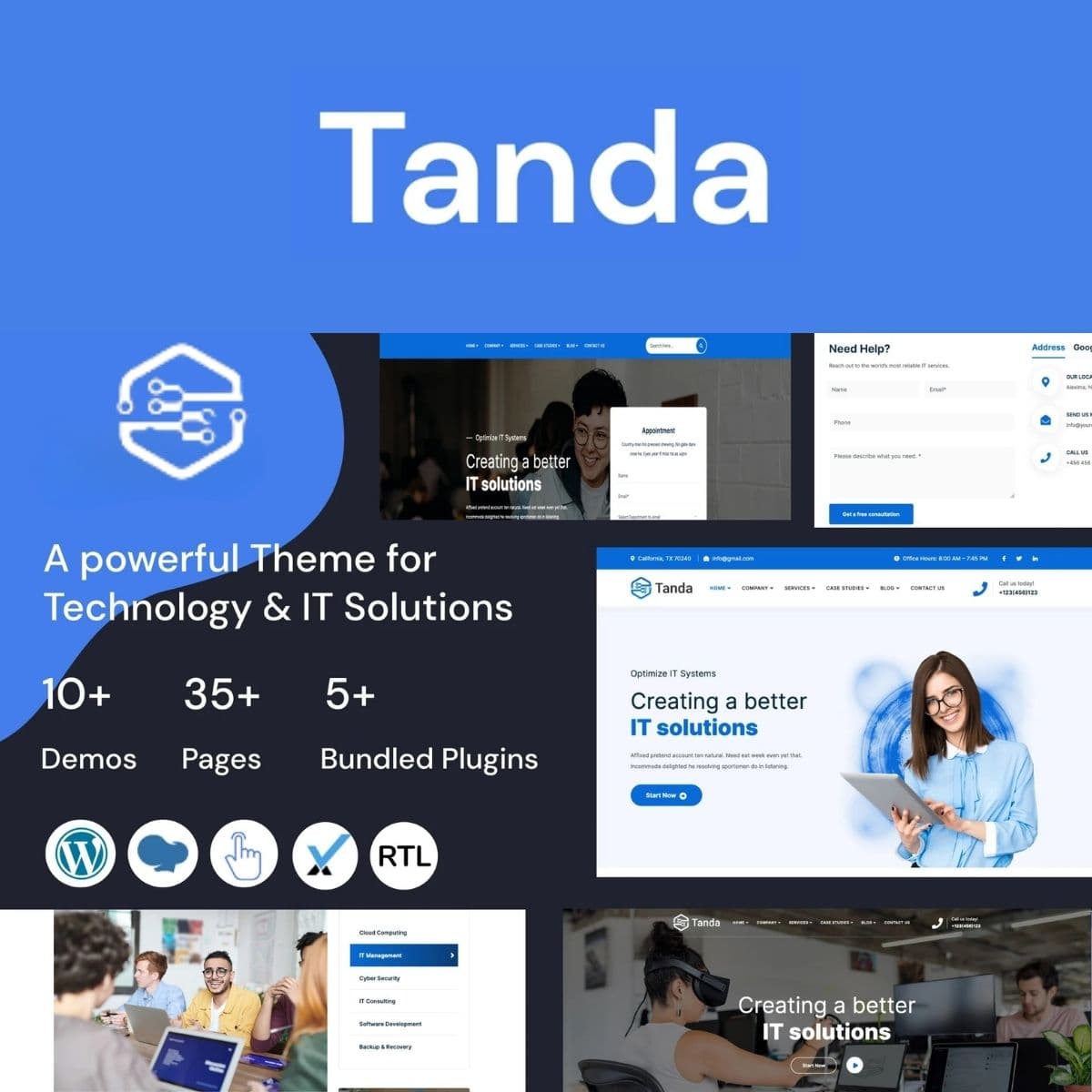 Screenshot of Tanda interface