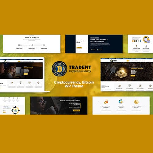 Tradent - Cryptocurrency, Bitcoin Motyw WordPress