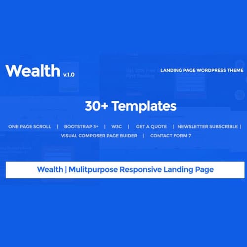 Wealth – Đa năng Landing Page Theme WordPress