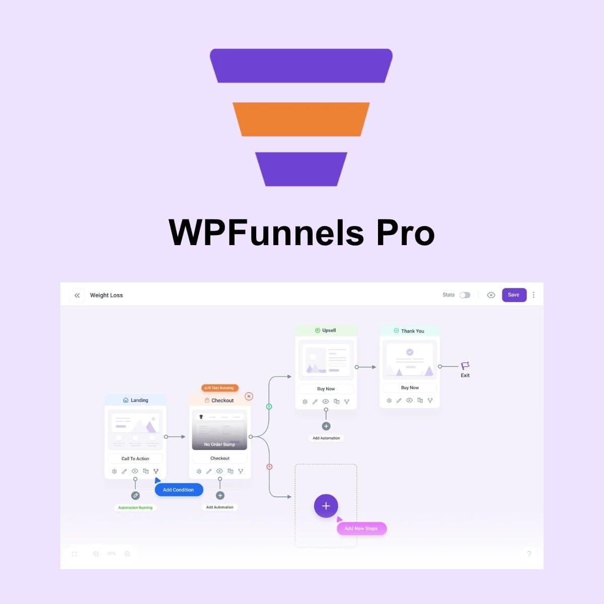 WPFunnels Pro - WordPress Plugin/Theme Screenshot of WPFunnels Pro interface