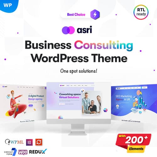 Asri - Многоцелевой Elementor Тема WordPress