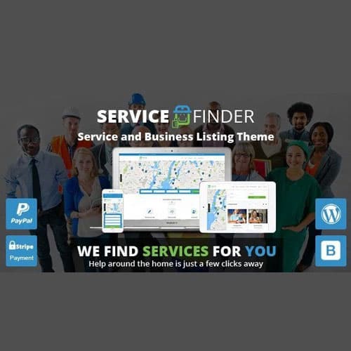 서비스 Finder - Provider and 비즈니스 Listing 워드프레스 테마