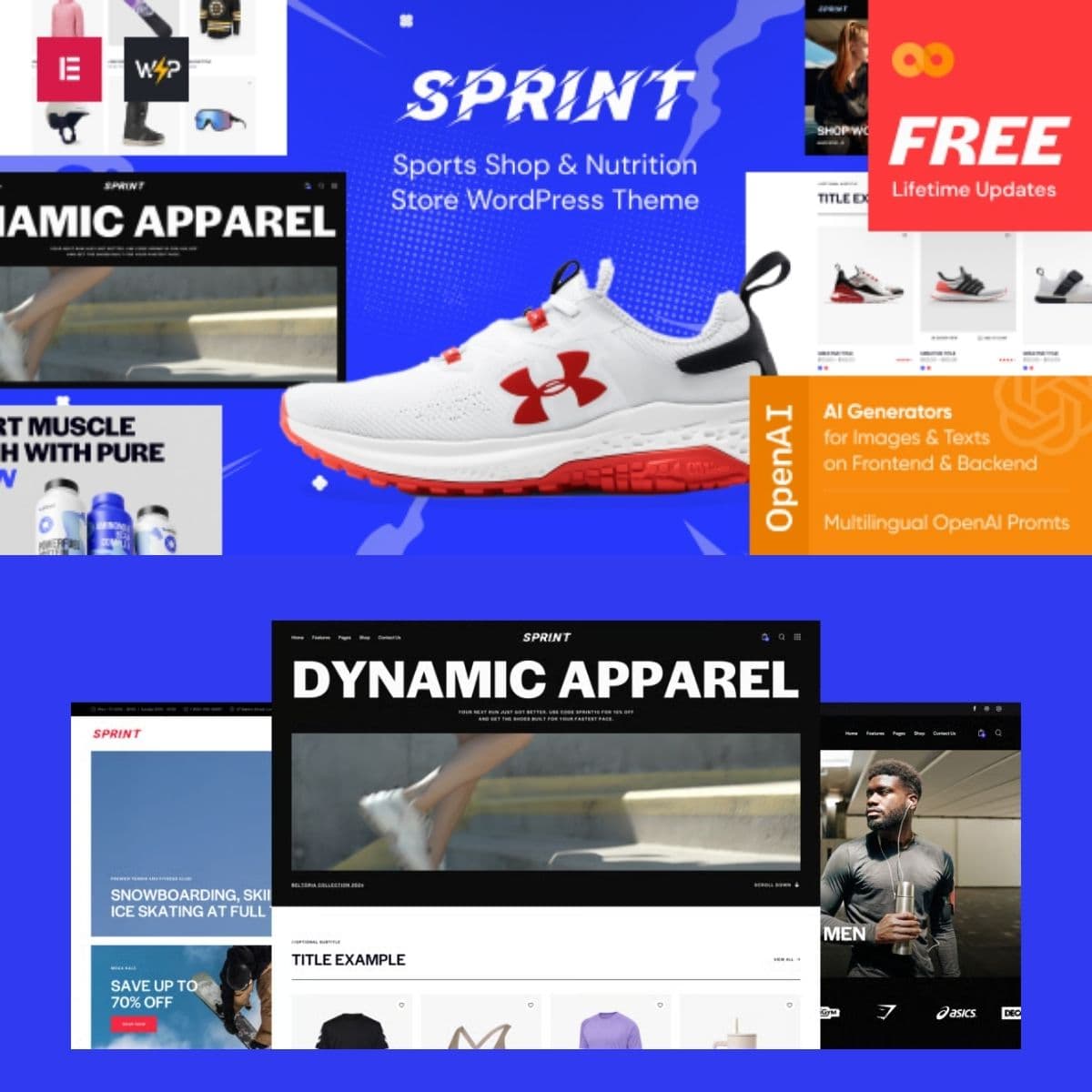 Sprint - Sports Shop & Nutrition Winkel WordPress-thema
