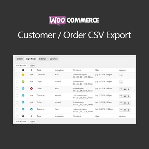 WooCommerce Müşteri/Order CSV Dışa Aktar WooCommerce Müşteri/Order CSV Dışa Aktar